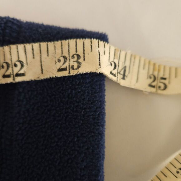 Woolrich Womens Medium Navy Blue Full Zip Fleece Mock Neck Sweater Jacket - Picture 6 of 7